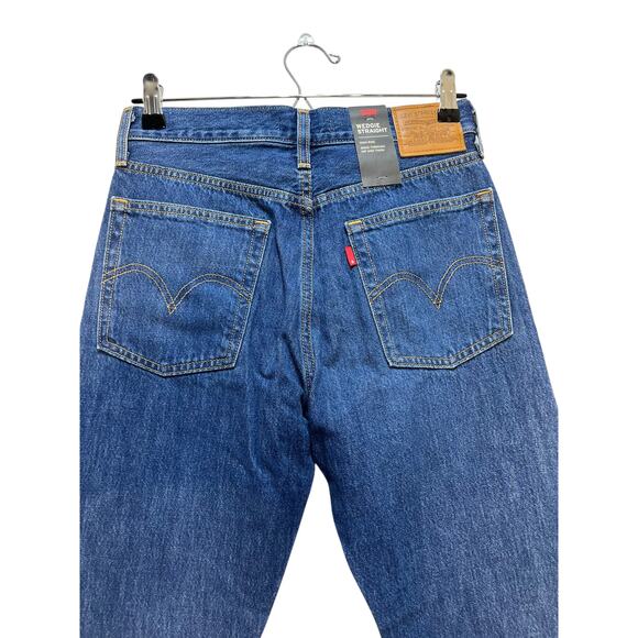 Levi’s Women’s Premium Wedgie Straight Jeans Blue High Rise Size 26 NWT - Picture 14 of 15